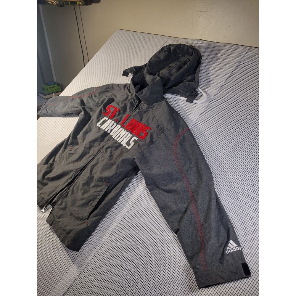 Adidas St. Louis Cardinals Kids Jacket– Nylon/Poly – Hideaway hood Unisex